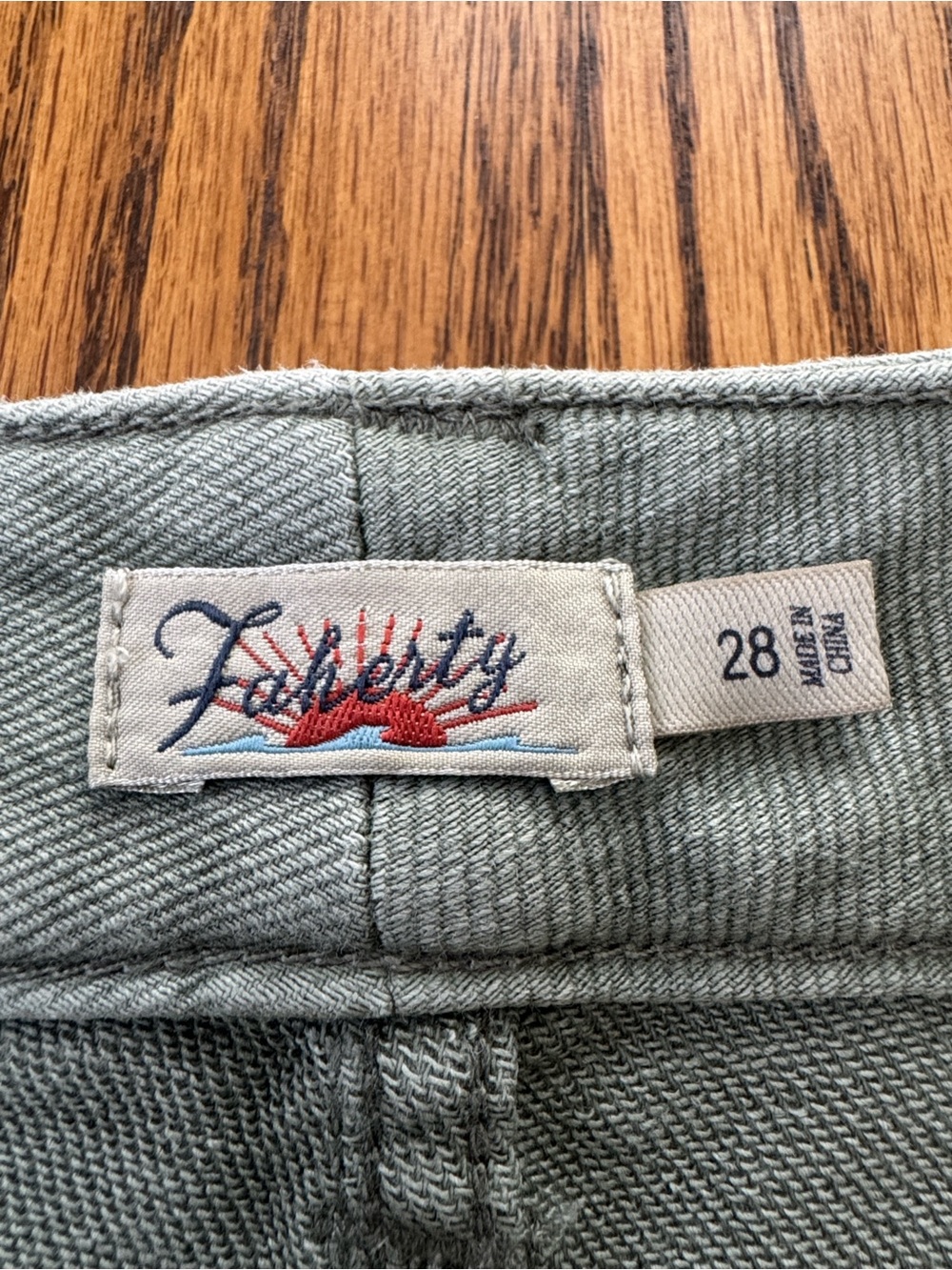 Faherty Sage Green Straight Leg Pants - Picture 2 of 10